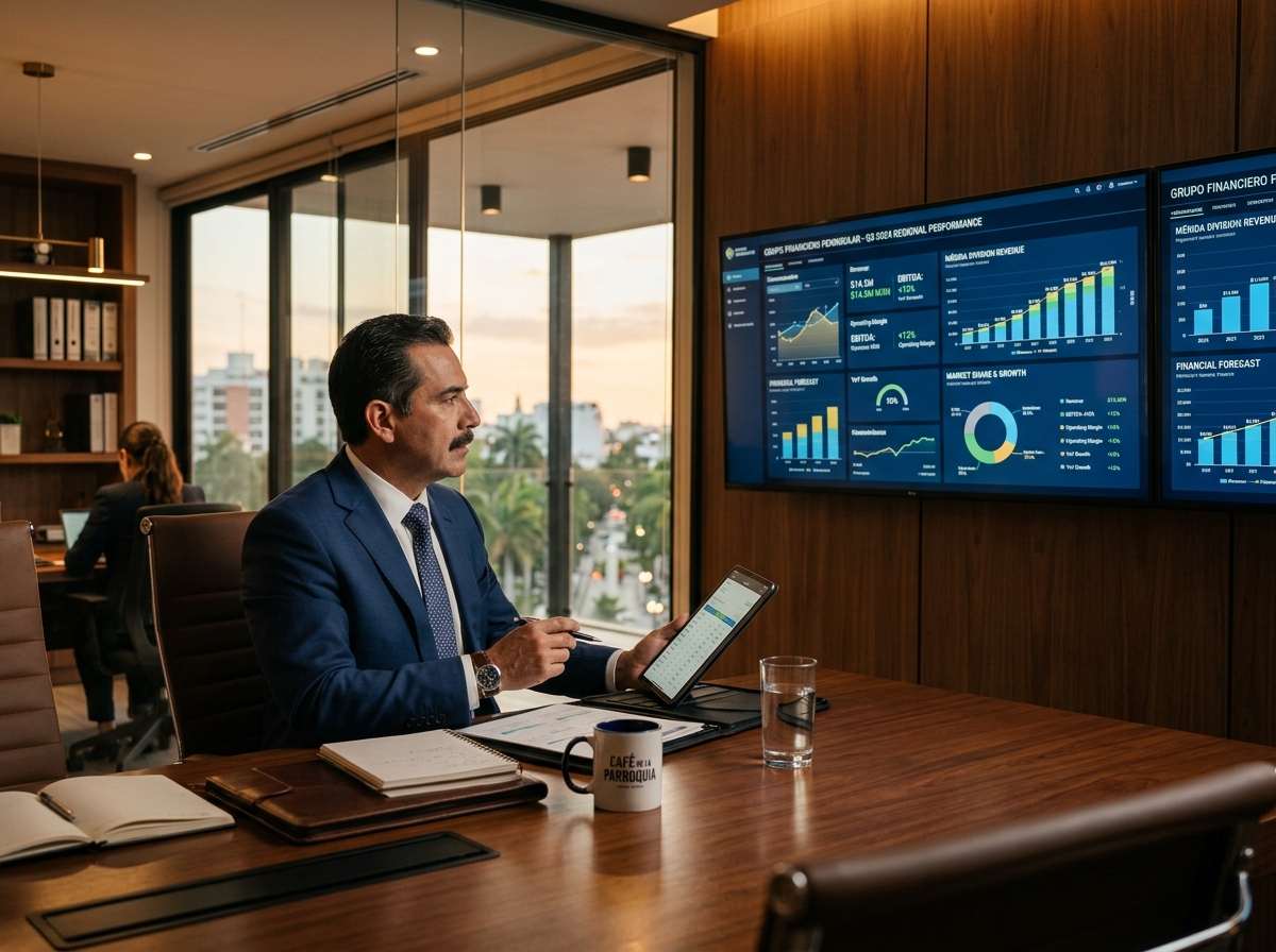 Dashboard Power BI en pantalla